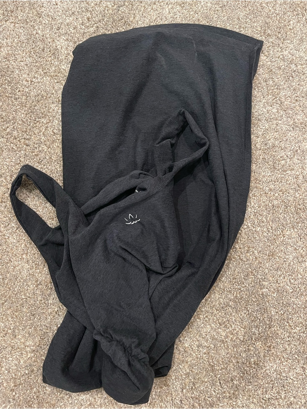 Beyond Yoga Spacedye Beyond the Bump dress charcoal grey built in bra